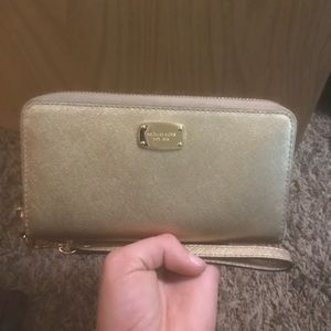 Gold Micheal Kors wallet